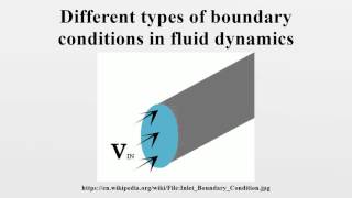 Different types of boundary conditions in fluid dynamics
