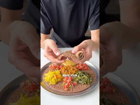 Ethiopia’s Spongy Flatbread Blew My Mind 🇪🇹 Injera #shorts
