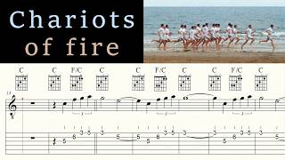 CHARIOTS OF FIRE | VANGELIS | Complete Version | Acoustic Guitar Tutorial | Sheet Music & TAB