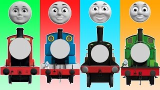 Heads Thomas and Friends smile Face Swap Finger Family Song Nursery Rhymes James Percy Emily