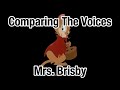 Comparing The Voices Mrs Brisby The Secret Of Nimh