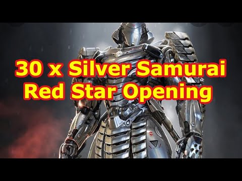 30 X Silver Samurai Red Stars Opening | Ability Overview | Marvel Strike Force - Free to Play