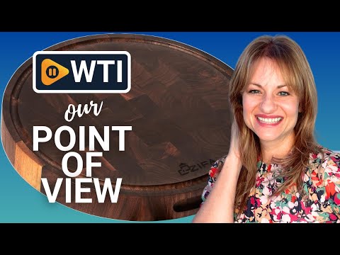 American Dark Walnut Wood Cutting Board 13"" Round x 1.6"" Thick with Juice Groove - WTI product video review