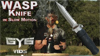 WASP Injection Knife - vs - STUFF [In Slow Motion]