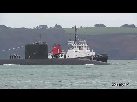 HMS TRIUMPH, THE LAST T-CLASS BOAT ARRIVES AT DEVONPORT FOR THE FINAL TIME TO DECOMMISSION 12-12-24