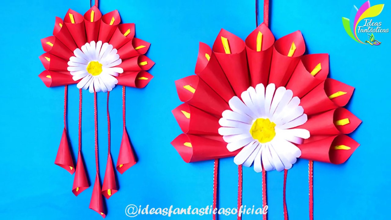 COLGANTE DE PARED MUY SIMPLE DE HACER - IDEA DE DECORACIÓN ADORNO PARA EL DÍA DE LA MADRE #adornos