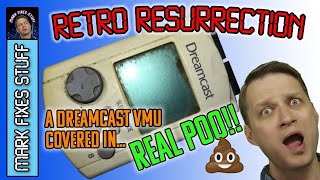 Dreamcast Memory Unit covered in actual crap. Can it be rescued? VMU in Poo!