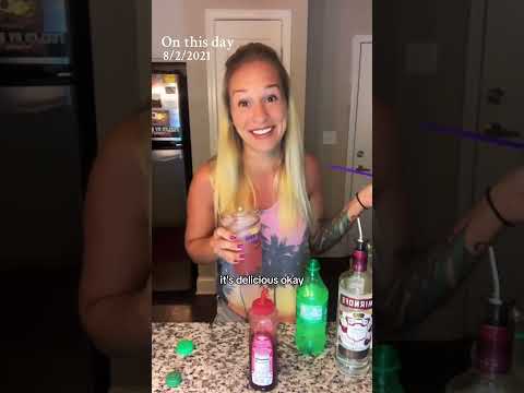 I was 4 mo pregnant. How to make a cherry koolaid🥰 #fruitydrink #mocktail #easycocktail #bartender