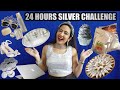 I Used Only SILVER Things For 24 Hours Challenge 🤍 Garima's Good Life