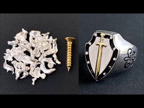Sword Ring Making Out Of Screw And Silver