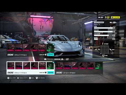 Koenigsegg Regera  - All Maxed out Engines Stats+Sound | Need for Speed Heat