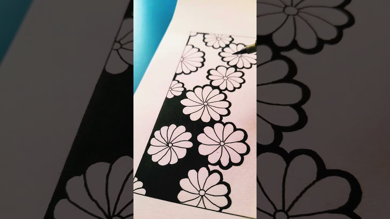 Mandala Drawing with Flowers | #mandala #shorts #trending #art #shortsfeed #viral #flowers #artwork