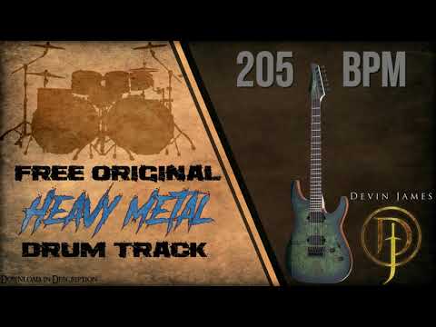 Heavy Metal Styled Free Original Drum Track - 205 BPM (FREE DOWNLOAD)