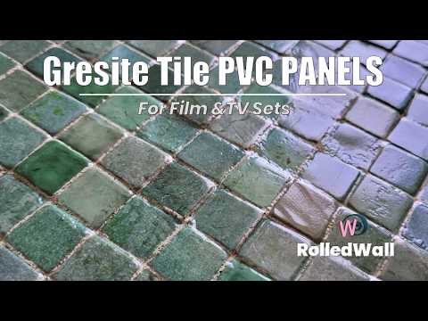1x1 Gresite Mosaic PVC Tile Panels for Film TV Sets Rolledwall
