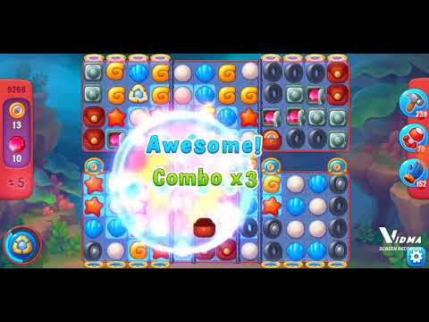 Fishdom. 9268 hard level no boosters and diamonds. 18 moves