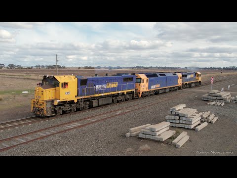 D778V: X50 BL31 & XR557 Diesel Locomotives Depart Gheringhap (21/6/2023) - PoathTV Australian Trains