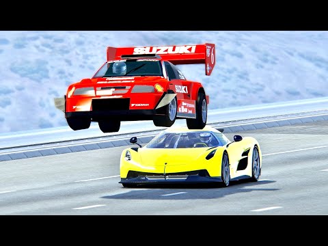 Koenigsegg Jesko Absolut vs Suzuki Escudo Pikes Peak - Drag Race 20 KM