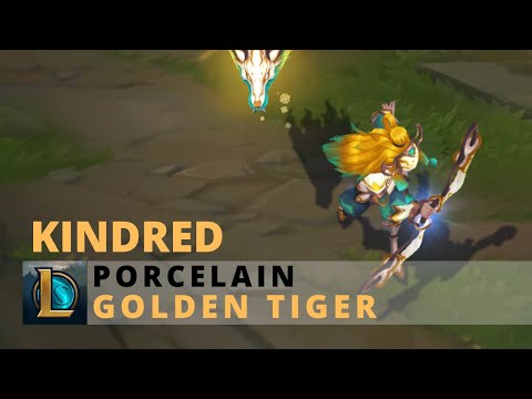 Porcelain Kindred Golden Tiger Event Chroma - League of Legends
