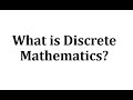What Is Discrete Mathematics
