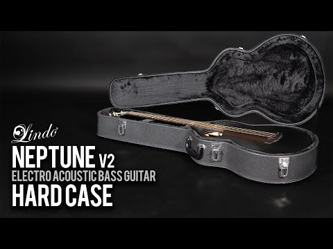 Lindo Neptune V2 Bass Guitar Hard Case | Plush Lined | Lockable - Black (Guitar Not Included) image 6