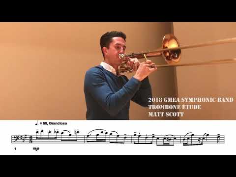 2018-2019 GMEA All-State Symphonic Band (11-12) Étude - Trombone - Technical