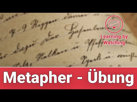 Metapher erkennen - Erklärung!