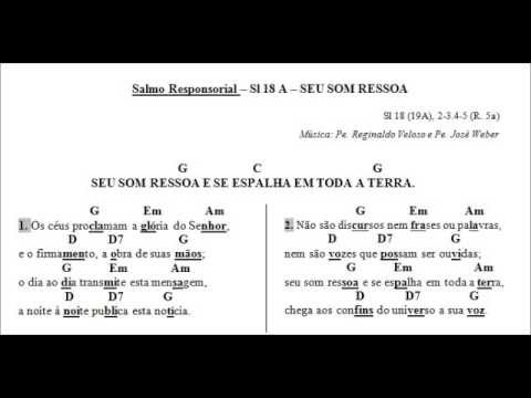 SALMO 18 (19A) - SEU SOM RESSOA E SE ESPALHA EM TODA A TERRA. (Arq. Goiania) - CATÓLICA