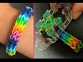 Как сделать браслет из резинок. Стиль Двойной рыбий хвостик. Rainbow loom Fishtail 