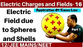 Electric Charges and Fields 16 I Electric Field due to Charged Spheres and Shells Part 1 JEE /NEET