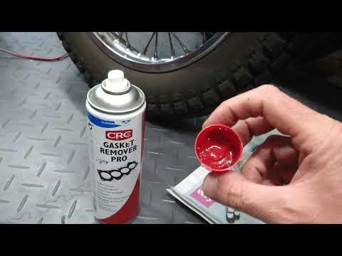 Cleaning off old Gaskets using CRC Gasket Remover Pro - Car or Motorbike - Tested on Kawasaki F7