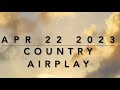Billboard Top 60 Country Airplay Apr 22 2023