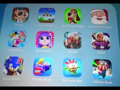 Duddu, Lep's World 3, My Beagle, Santa Run, My Angela 2, Minion Rush, BRIM, Sonic Dash 2 etc