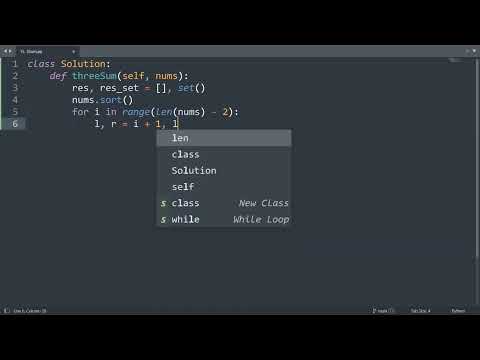 Leetcode 15 3sum In Python Python Leetcode Python Coding Tutorial Python Coding Asmr Python