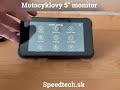 Monitor na motocykel 5" - DVR kamery / Apple CarPlay / Android auto / Bluetooth / USB / micro SD / TPMS - Video Youtube