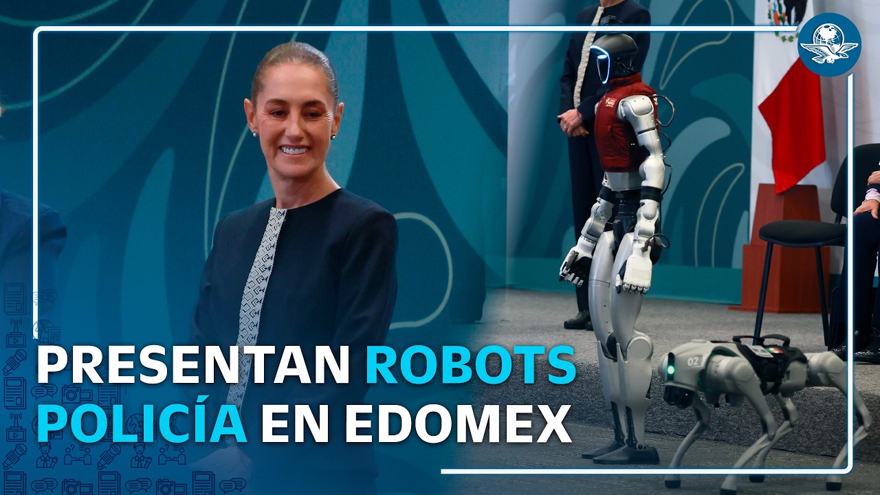 Sheinbaum presenta a CeCi y K7, los nuevos asistentes robóticos del C5 Estado de México