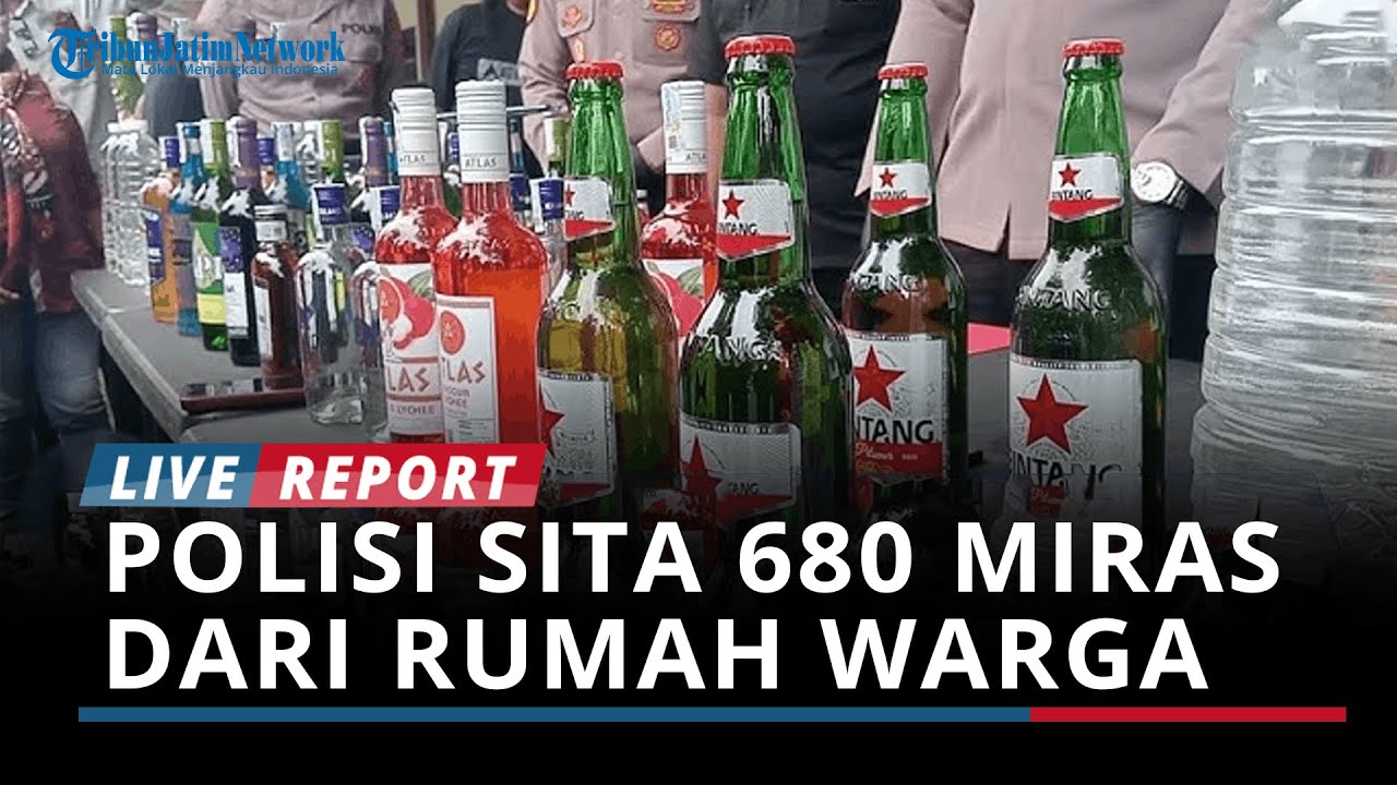 Polres Jombang Sita 680 Botol Miras dari Rumah Warga Jogoroto Jombang, Pernah Terjerat Kasus Serupa