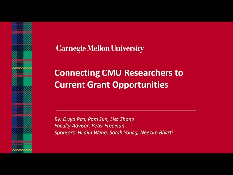 36-491:  Connecting CMU Researchers to Current Grant Opportunities
