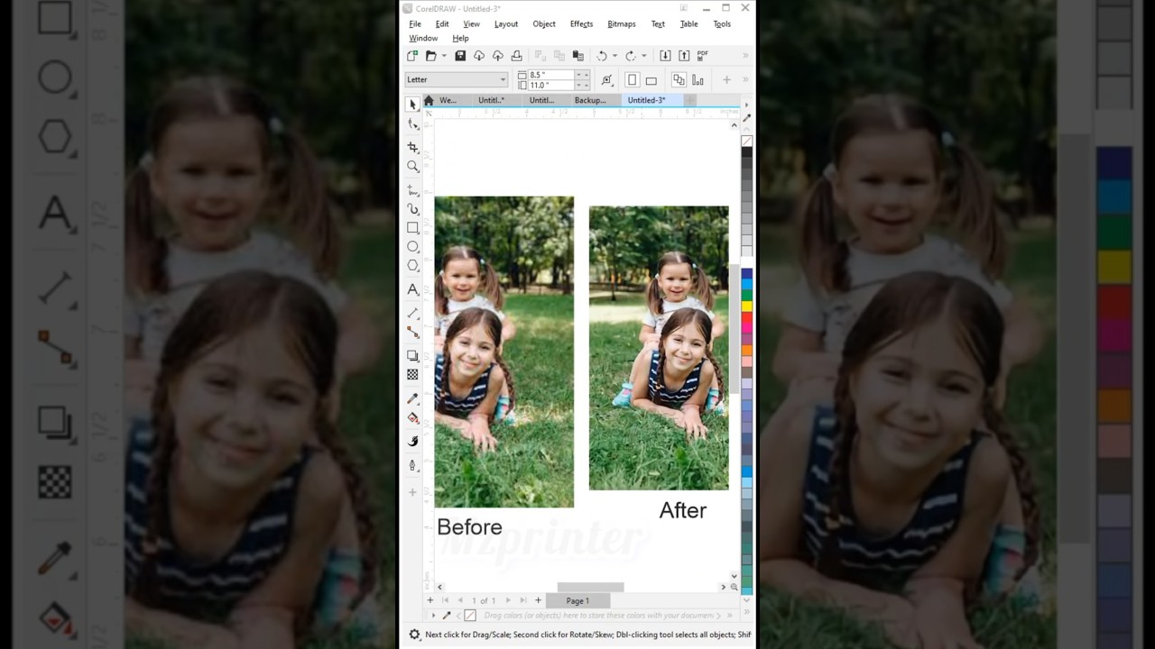 improve image quality in coraldraw