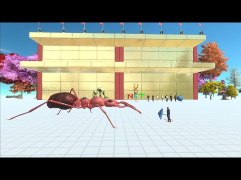 SIZE 5.0 VS 1.0  GIANT INVERTEBRATES VS  MODERN HUMANS Animal Revolt Battle Simulator