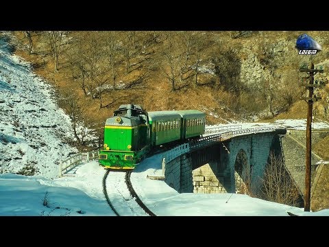 LDE1250 69-0003-4 & R9695 Oravița-Anina la Viaductul Schlucht Viaduct, Anina - 16 February 2019