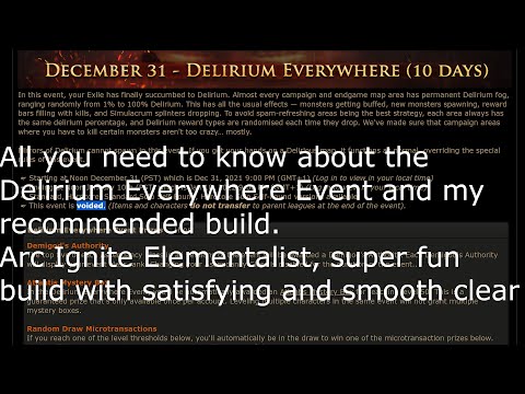 [Endless Delirium] All we know about Endless Delirium and Arc Ignite Elementalist Build Guide | Fun!
