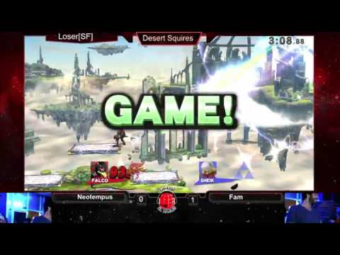 Desert Squires SSB4: NeoTempus (Marth, Falco) vs FAM (Sheik) - LR8