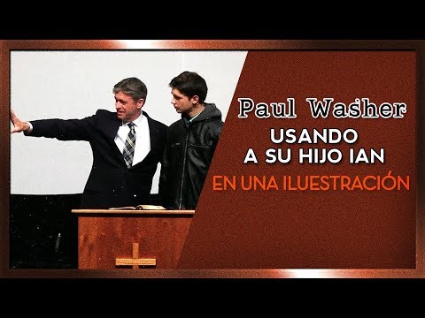 Paul Washer usando a su hijo Ian en una Ilustración