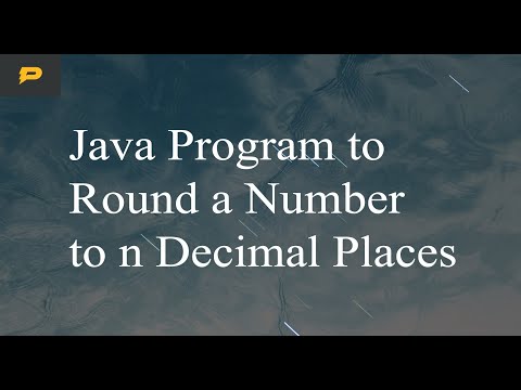 Java Program to Round a Number to n Decimal Places