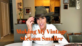 How To Make A Cowboy Hat Smaller ~ Resizing My Stetson