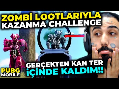BU GERÇEKTEN İMKANSIZ! SADECE ZOMBİ LOOTLARIYLA OYUN KAZANMA CHALLENGE #YAPAMAZSIN | PUBG MOBILE
