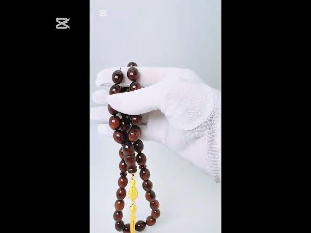 قوافل سبحة من الكهرمان الماني طبيعي مضغوط قديم Namb0168