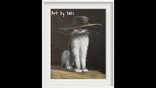 How to Paint a Cat in a Hat | Acrylic Painting