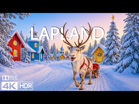 Winter in Lapland 4K🎄 Northern Lights, Snowy Forests, Peaceful Cinematic Nature Film