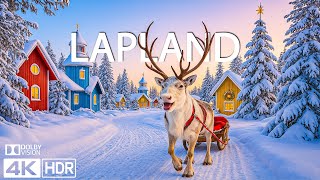 Winter in Lapland 4K🎄 Northern Lights, Snowy Forests, Peaceful Cinematic Nature Film